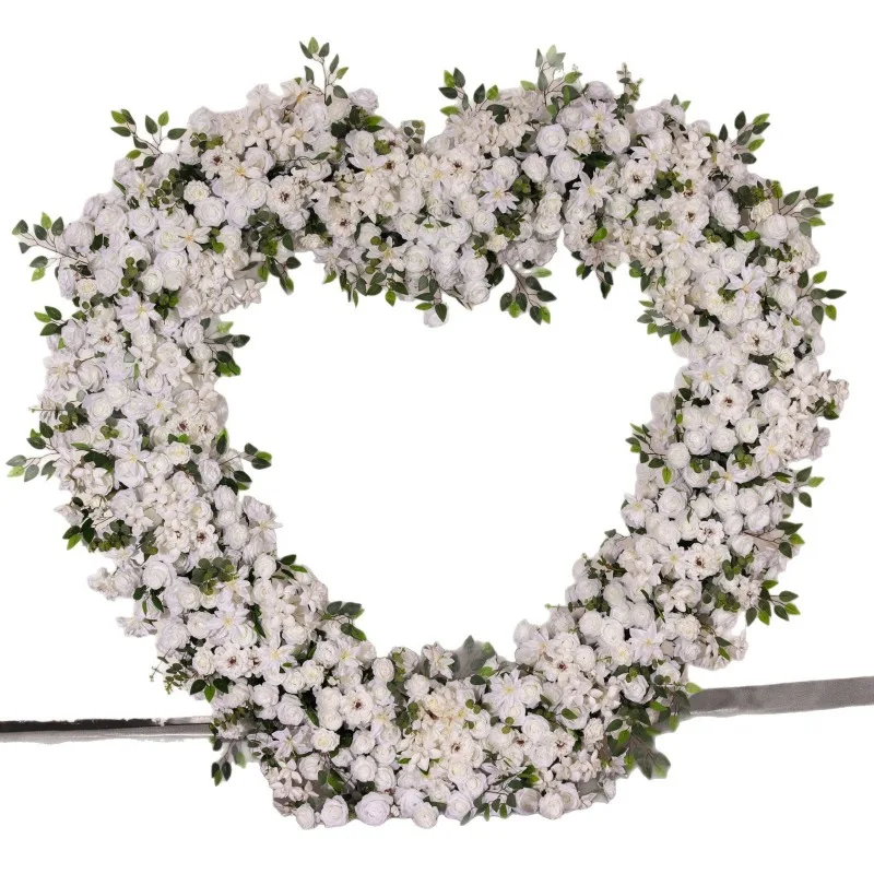 White heart-shaped arch love wedding wedding decoration proposal scene arrangement