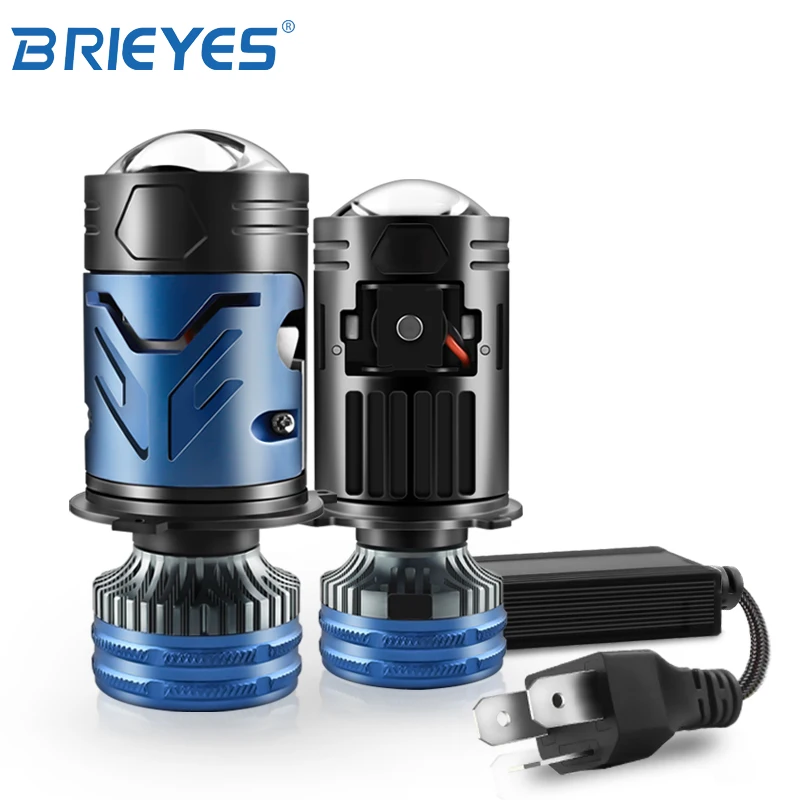 

Новый дизайн автомобильных светодиодных фар H4 Мини-объектив проектора 12 В 85 Вт 17000LM 6500K Дальний/ближний свет с электромагнитным клапаном Одиночный точечный светильник