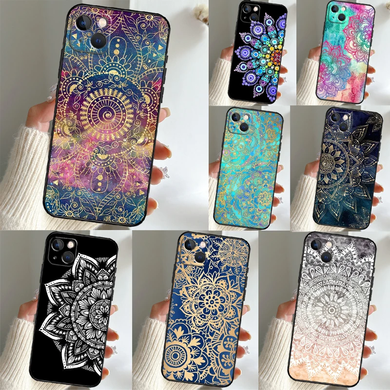 حافظة أنيقة بتصميم زهور ماندالا لهاتف سامسونج جالاكسي S25 Ultra S23 S22 S21 S24 Ultra S9 S10 S20 Plus S25 FE #1