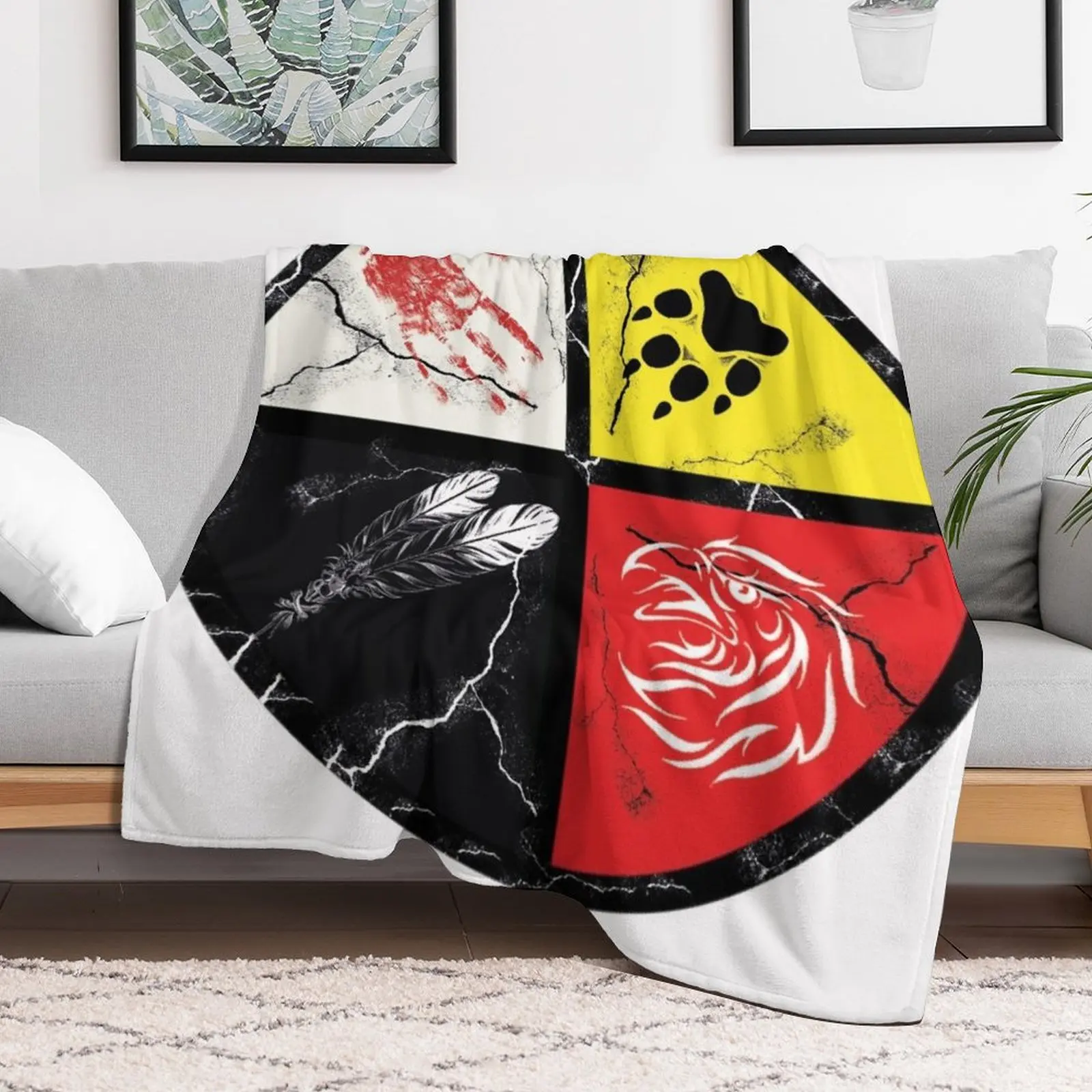 Native American-medicine wheel Throw Blanket Polar Custom christmas gifts halloween Blankets