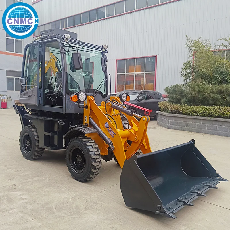 CNMC 3 Ton Backhoe Excavator 4x4 Wheel Excavator Loader with Cab Multifunctional Two End Operation CE EPA Certification Farm Use