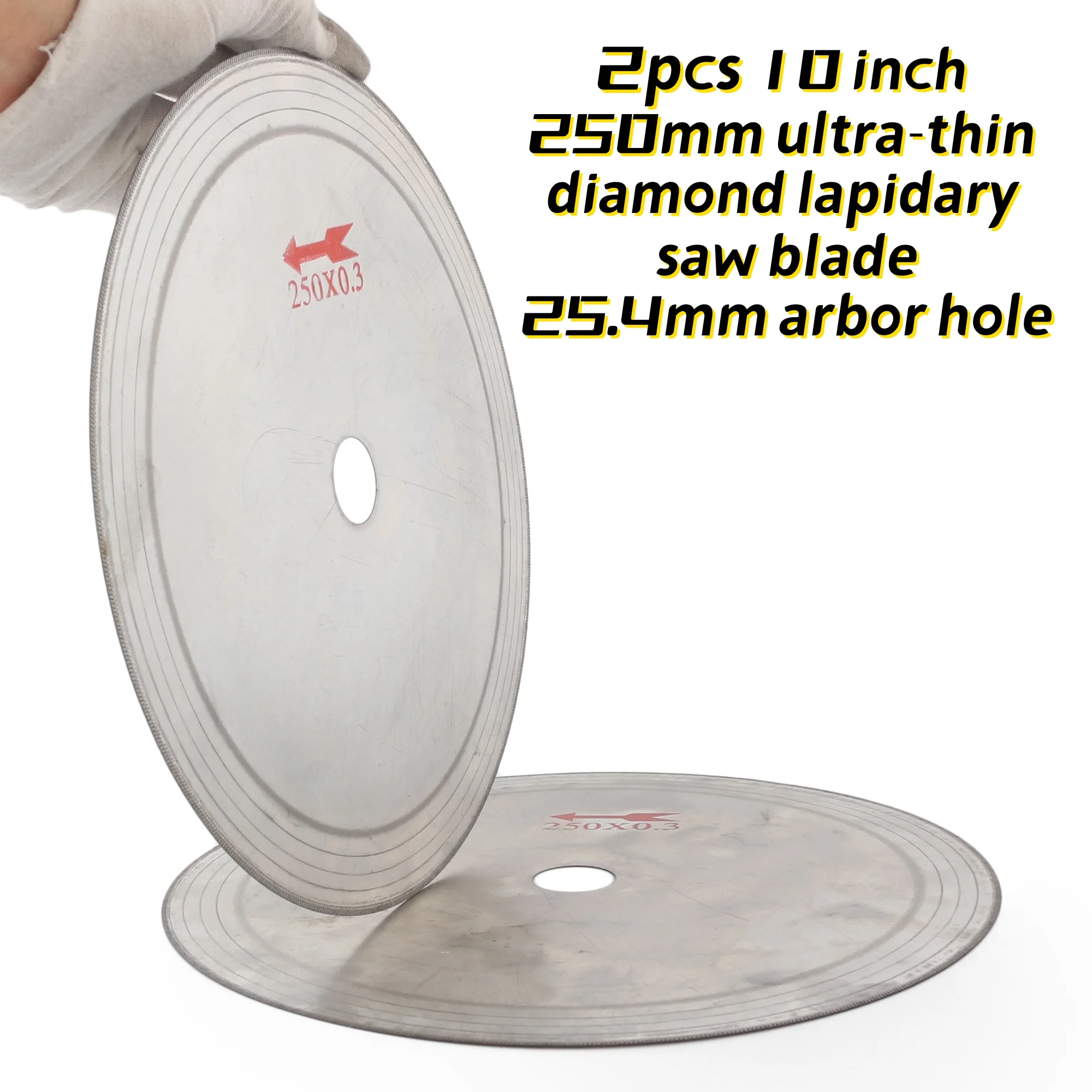 2pcs-10-inch-250mm-ultra‑thin-diamond-lapidary-saw-blade-1-254mm-arbor-hole-cutting-disc-for-gemstone-glass-stone-cutting