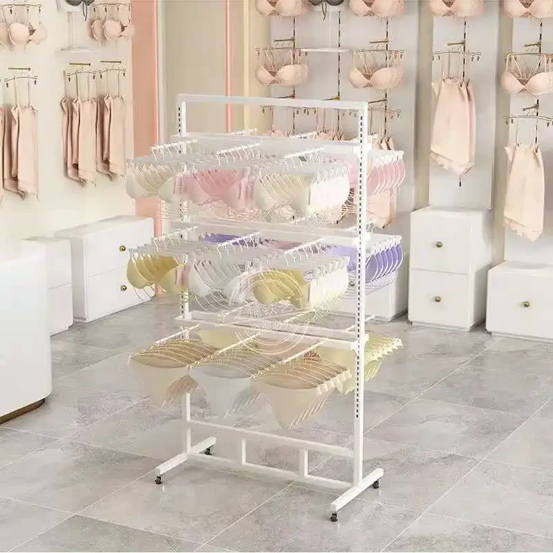Underwear Nakajima display rack Floor-to-ceiling adjustable socks display mall bra and underwear storage rack