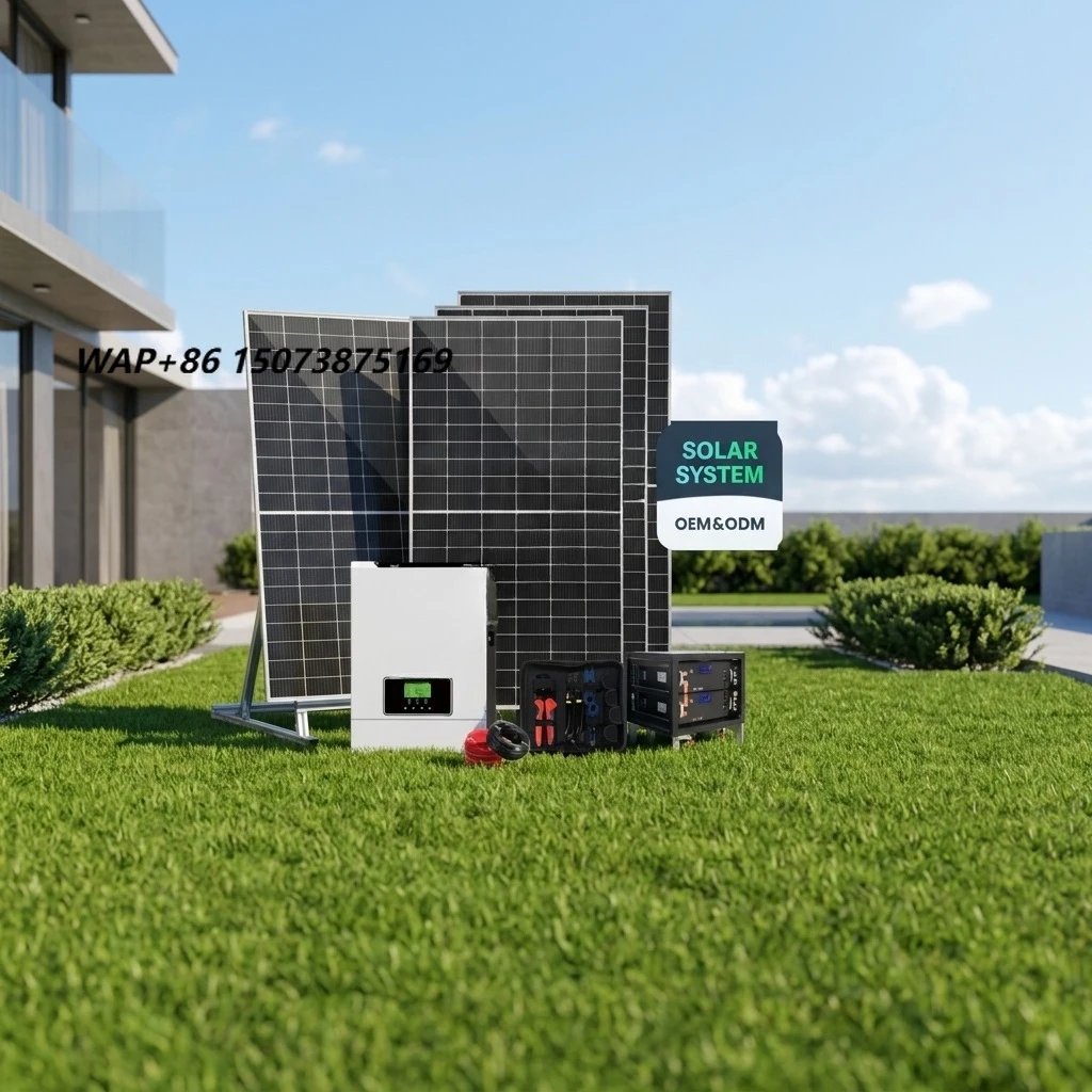 Off-Grid Solar Power System Complete Home Solar Kit with  Controller Lithium Ion Battery and Hybrid Inverter