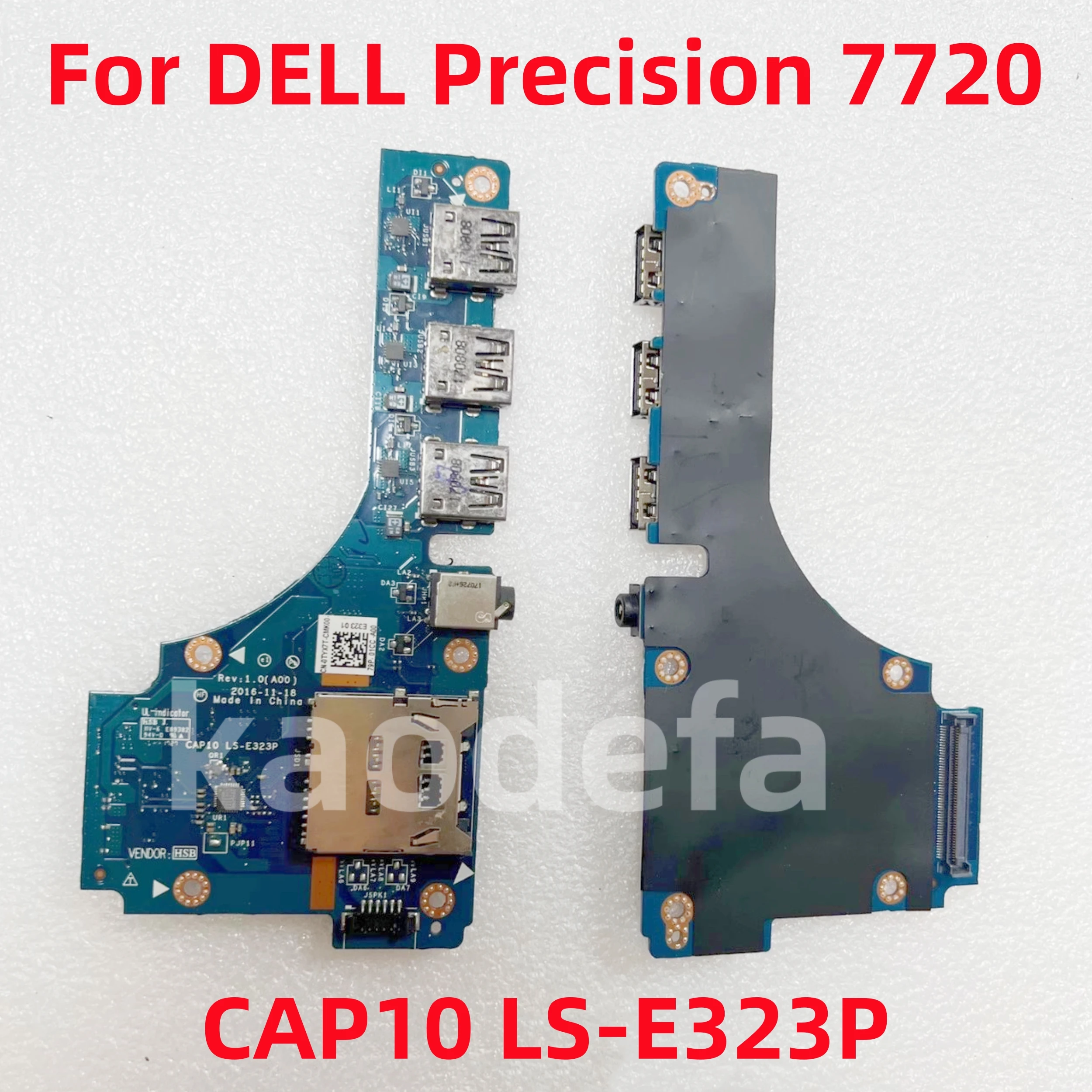 

CAP10 LS-E323P For Dell Precision 7720 Laptop USB Board Audio Board CN-0TYX7T 0TYX7T TYX7T 100% Test OK