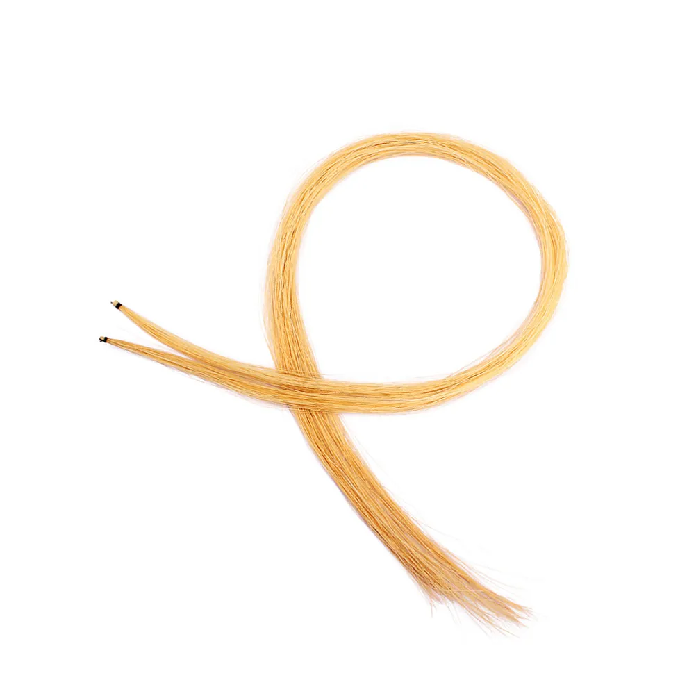 2 Hanks Violin Bow Hair Professional Full Length Unbleached Mongolian Stallion Horsehair for Violin Viola Bow Hair Replacement