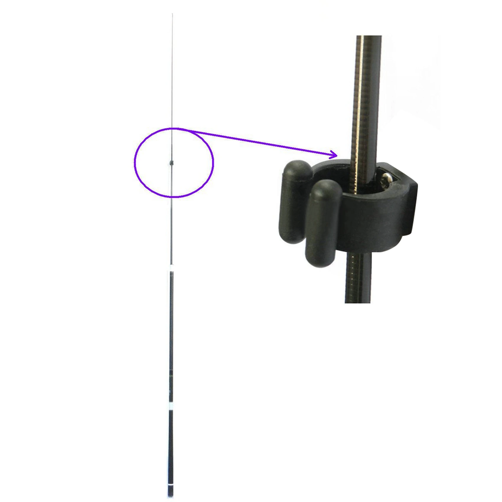 B93B-100 Pcs Fishing Pole Rod Holder Clips Black 16Mm Inside Dia Fishing Rod Storage Clips