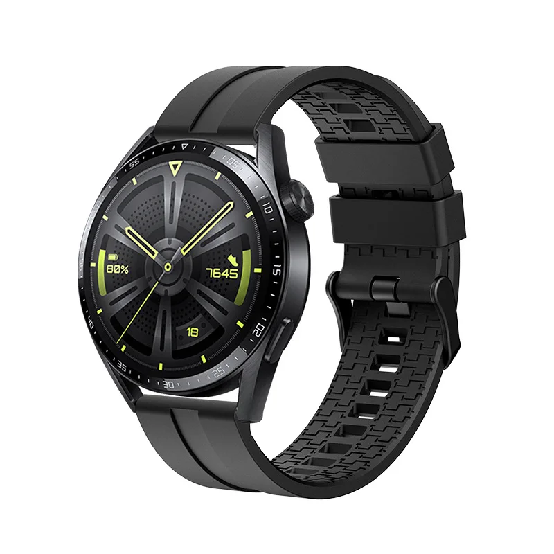 Tali jam tangan Samsung, gelang silikon olahraga huawei watch gt 3-2e 20mm 22mm untuk Samsung Galaxy 6/5/pro/3/4/Klasik/aktif 2