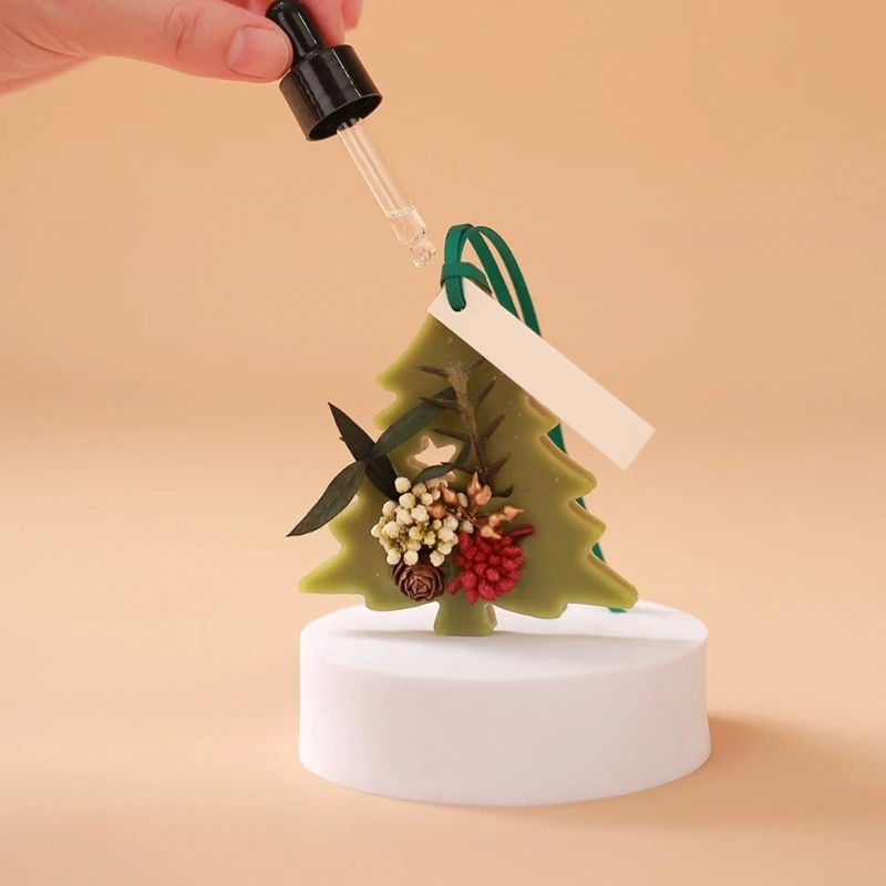 Molde silicona para decoración del hogar, molde yeso piedra para aromaterapia árbol Navidad