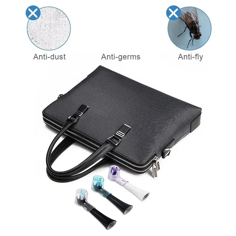 Paquete de 6 cabezales de cepillo de dientes a prueba de polvo, cubierta Compatible con Oral B, se adapta a la serie oral-b IO, viaje conveniente, fácil de usar