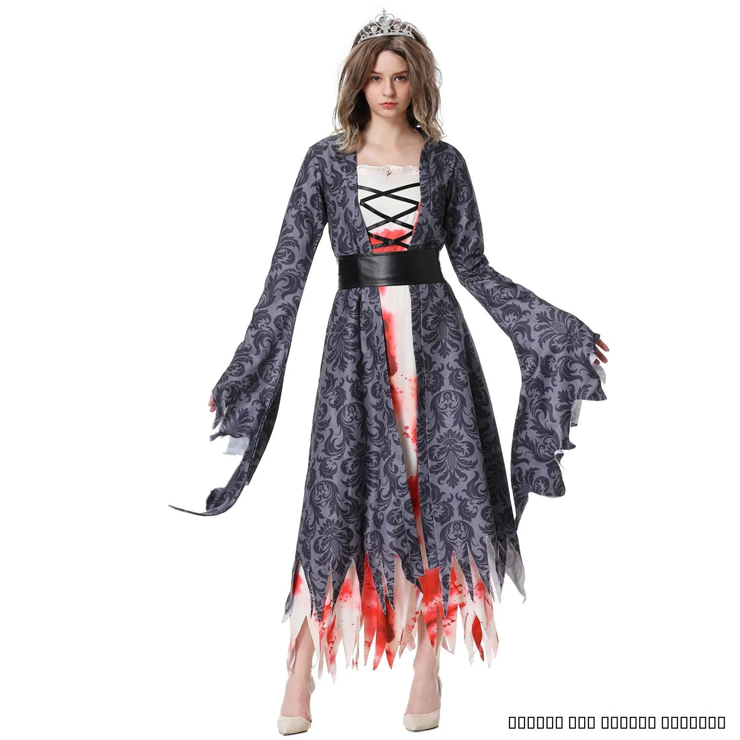 

Костюм для Хэллоуина: окровавленная принцесса, невеста, адская зомби-дива, женская традиционная этническая одежда для сценических выступлений