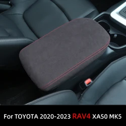 For Toyota RAV4 XA50 2023 2022 2019-2025 Car Armrests Box Cover Decoration Interior Accessories Leather Protective Cover