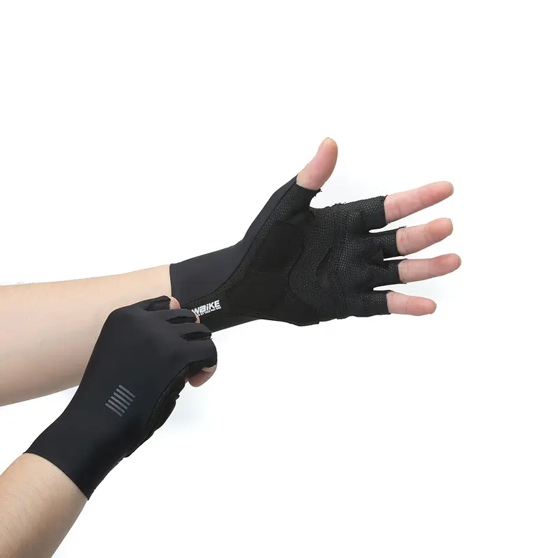 YKYWBIKE Cycling Gloves  MTB Bike Black White Gloves Sports Half Finger Bicycle Goves Men Women Breathable Shockproof Gloves - Image 8