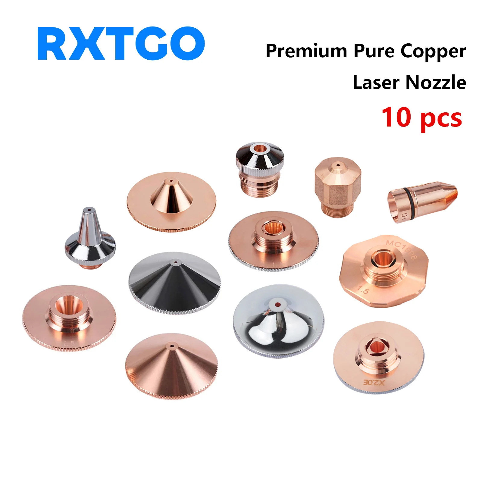 10PCS High Speed Laser Nozzles D28 D32 Single Double Layers Chrome for BOCHU Raytools Bodor Precitec WSX HSG HANS