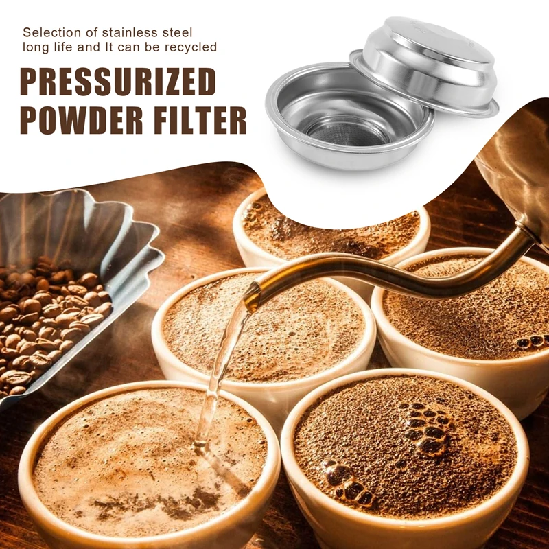 Очистка кофе, 2 шт., нержавеющая сталь, 58 мм, корзина с фильтром для кофе, чая для кофемашины эспрессо