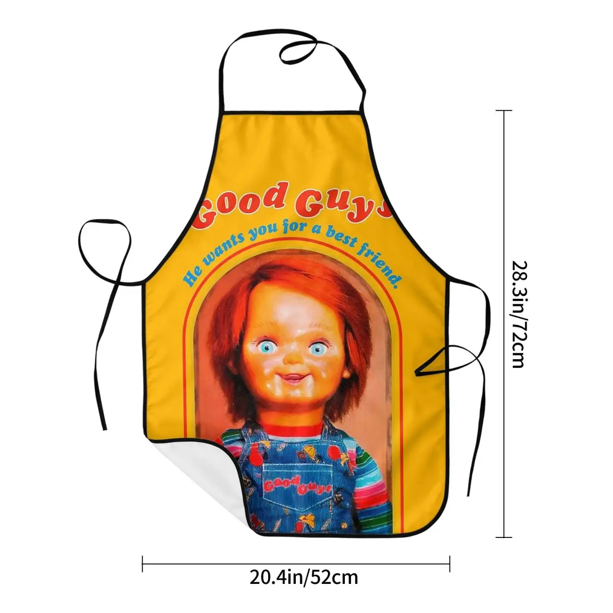 Chucky Retro Movies Apron Chef Cooking Baking Tablier Waterproof Bib Kitchen Cleaning Pinafore for Women Men Gardening