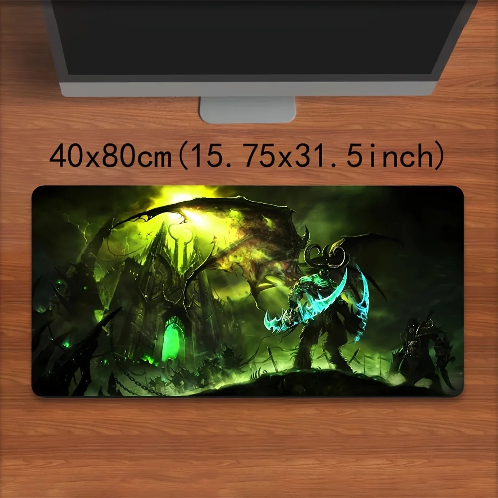 لوحة ماوس ألعاب Warcraft وسجادة مكتب - سطح كبير مضاد للانزلاق، تصميم معركة Dark Fantasy مع فني Goblin - Perfect Wo #2