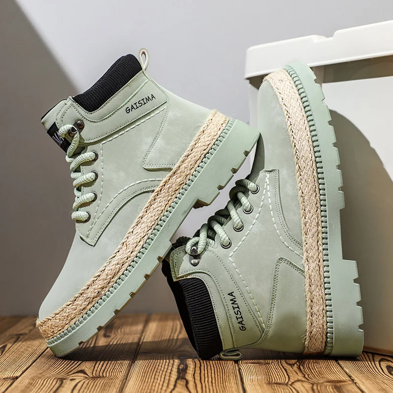 CYYTL Mens Boots Casual Winter Shoes Hiking Outdoor Work Cowboy Chelsea Tactical Ankle Platform Designer Luxury Sneakers Leather image 3