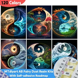 120 Colors Yin Yang Diamond Painting With Sticker Fairy Dust AB Fantasy Landscape Full Kit Cross Stitch Mosaic Home Decor Gift