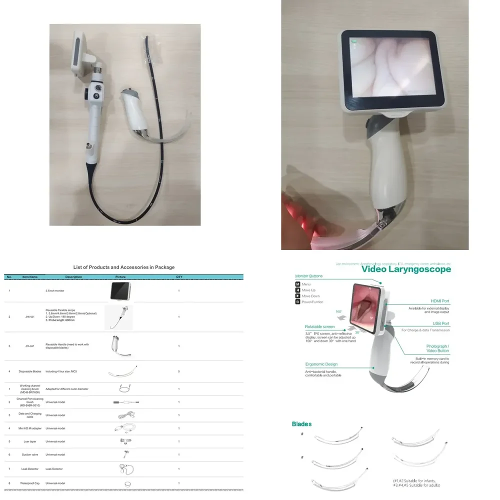 Fiberscope Video Laryngoscope Flexible With HD /Whole set