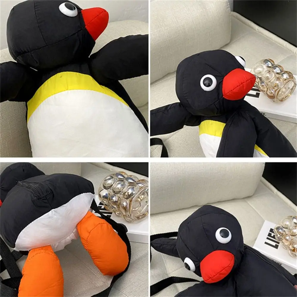 Mochila de pelúcia pinguim para crianças Animal de pelúcia Brinquedos macios Bolsa de ombro Brinquedo Presentes