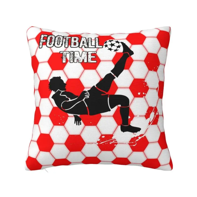 Custom Nordic Style Football Soccer Cushion Cover 40x40cm Velvet Pillow Case for Sofa Square Pillowcase Home Decorative