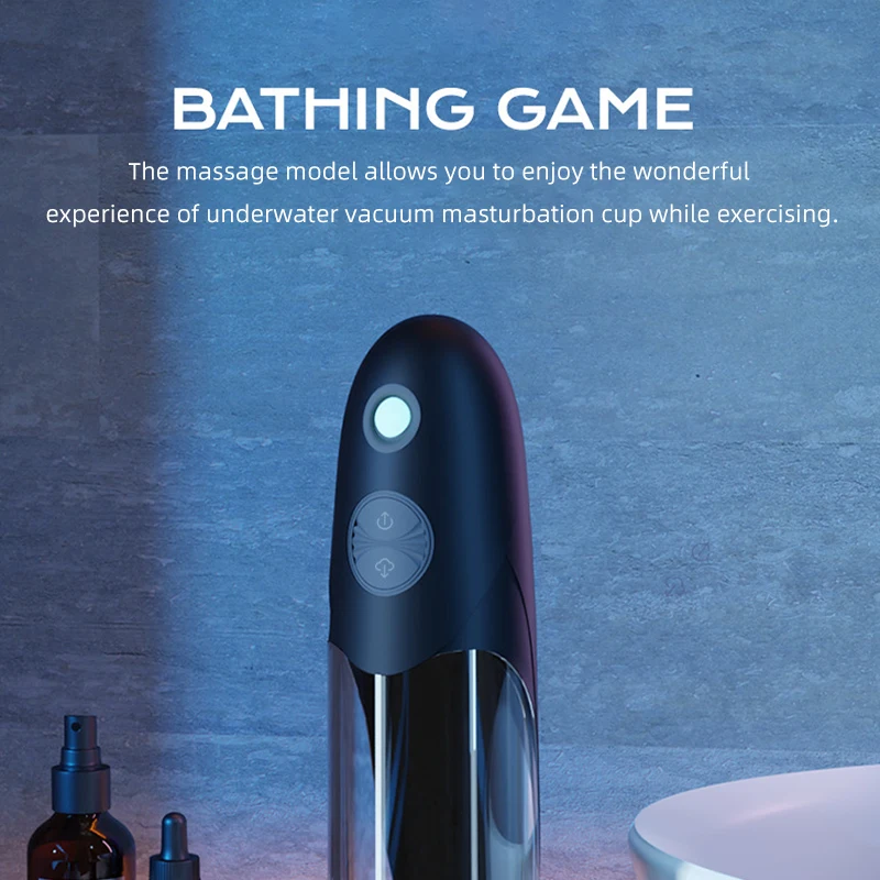 Penis Pump Penile Thicken Water Bath Penis Exerciser Sex​ Toys for Man Electric Sextoys Dick Massage Product Cock​ Stretch Toy