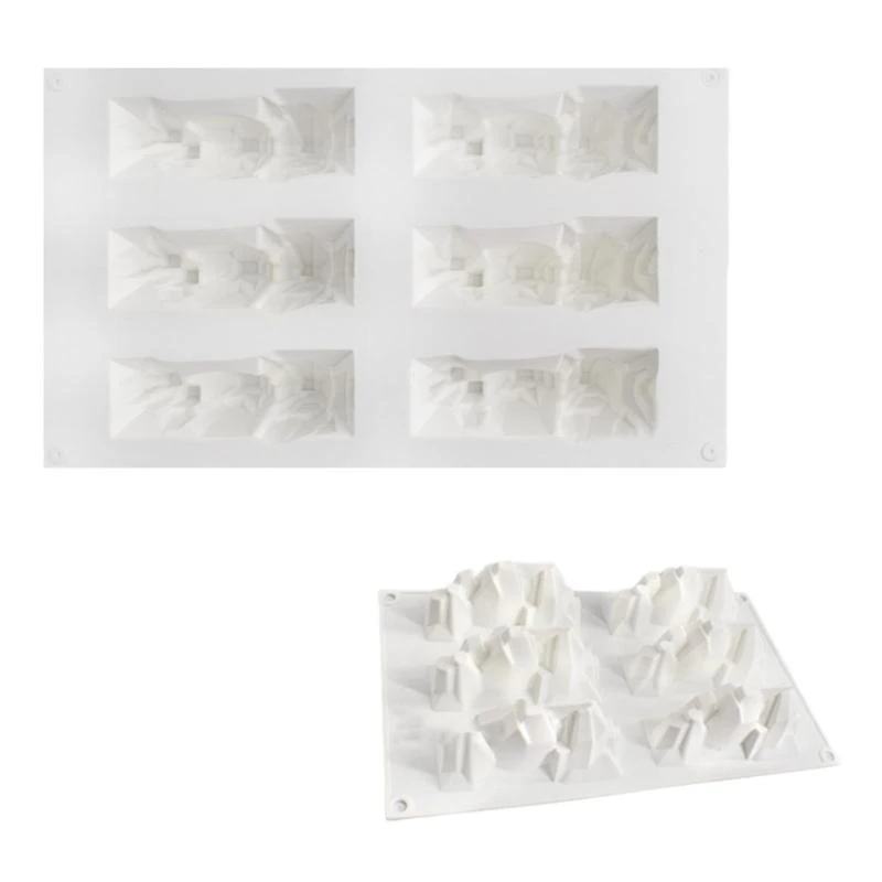 

652F 6 Cavity Silicone Mold for Creative Snow Mountain Dessert Cake Decorating Tool Kitchen Cupcakes Chocolate Baking Mold