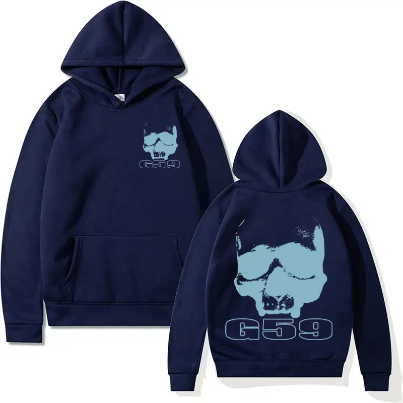 Sudadera con capucha G59 para hombres, ropa de calle Unisex con gráfico Retro de Hip-Hop, sudadera gótica de gran tamaño, forro polar informal clásico con capucha, G59 2024