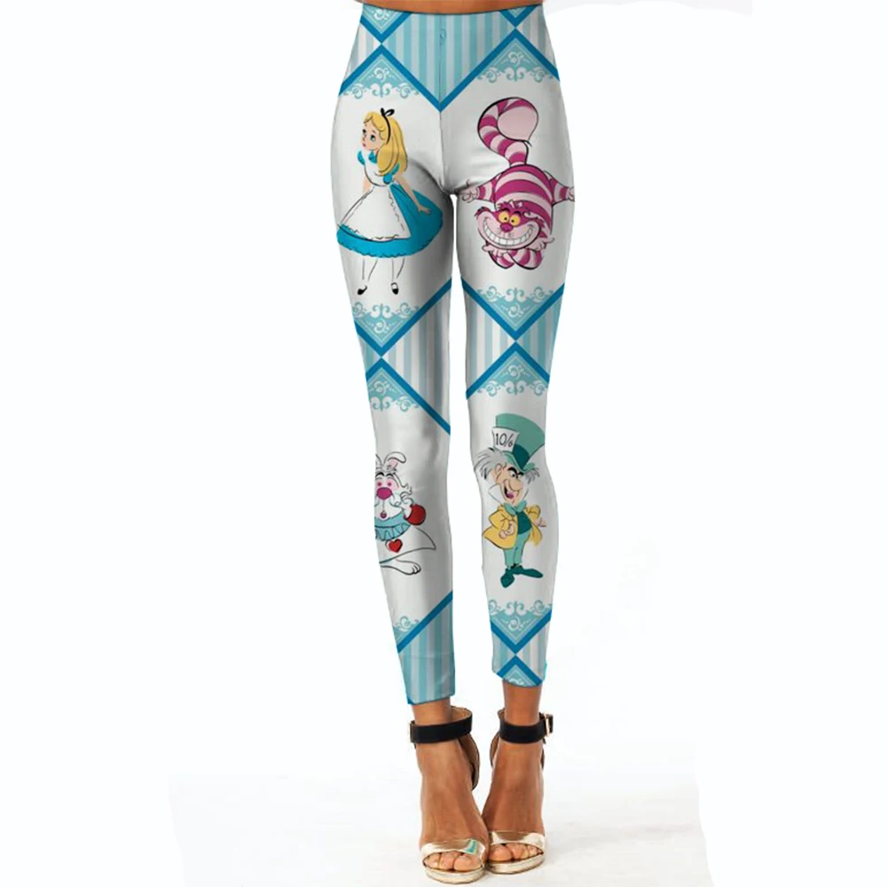 Disney cartoon print gym leggings women's yoga pants sexy yoga pants women's sportswear fitness clothes