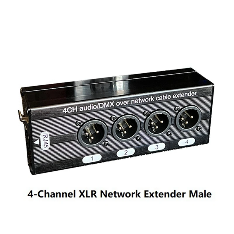 1pc 4-Kanal 3-poliges xlr Audio und dmx über Netzwerk kabel Extender, dmx512 Netzwerks ignal Extender, weiblich