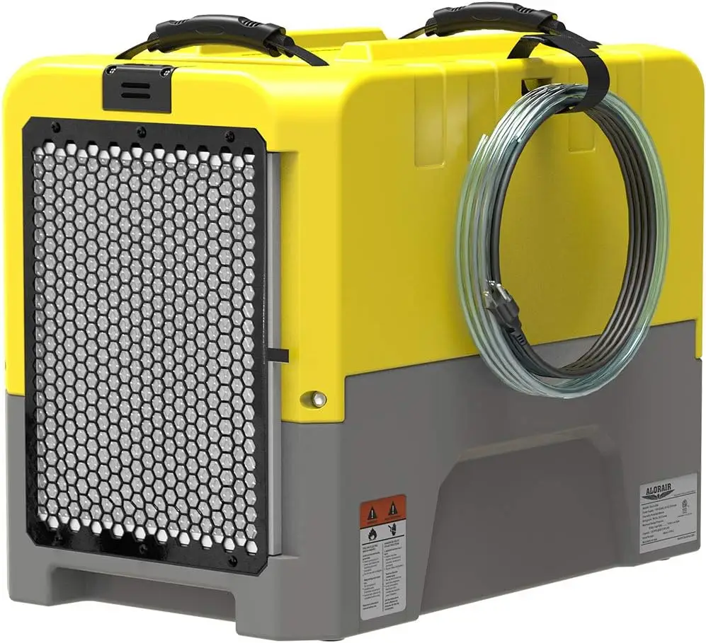 180 PPD Dehumidifier with Pump Drain Hose, LGR Dehumidifiers for Basement Warehouse & Job Sites, Crawl Space Dehumidifier,Yellow