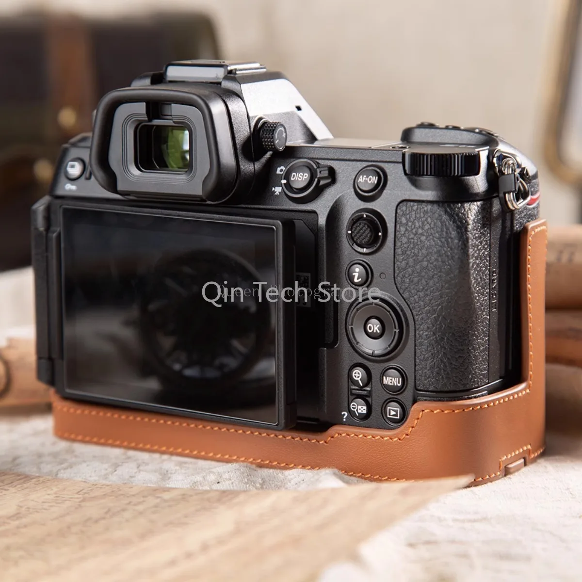 Vintage echtes Leder Kameratasche Tasche schützen Fall Abdeckung Basis Hals Gürtel Schultergurt für Nikon Z63 Z6iii Z6-III Zubehör