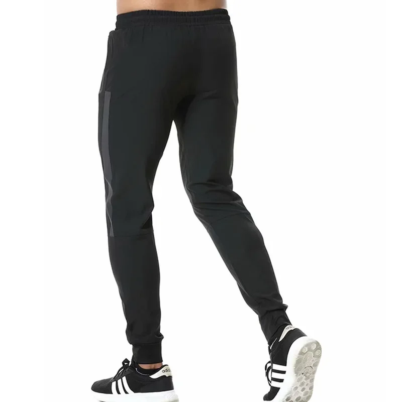 Jogging Pants For Men Breathable Sport Sweatpants With Zip Pocket Gym Training Workout Athletic Soccer Running Trousers Black