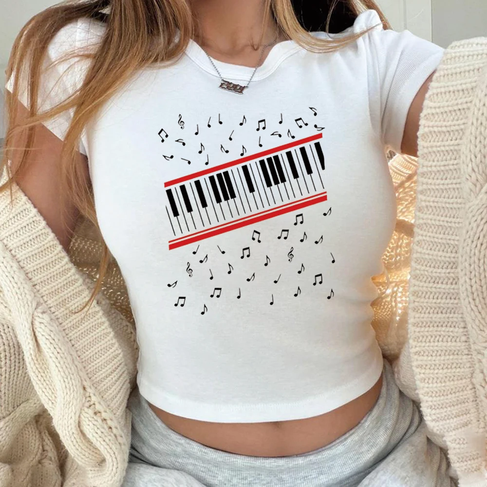 MJ Beat It Crop Top Piano Musi - Women'S Fashion From The 90S ulasan dan harga
