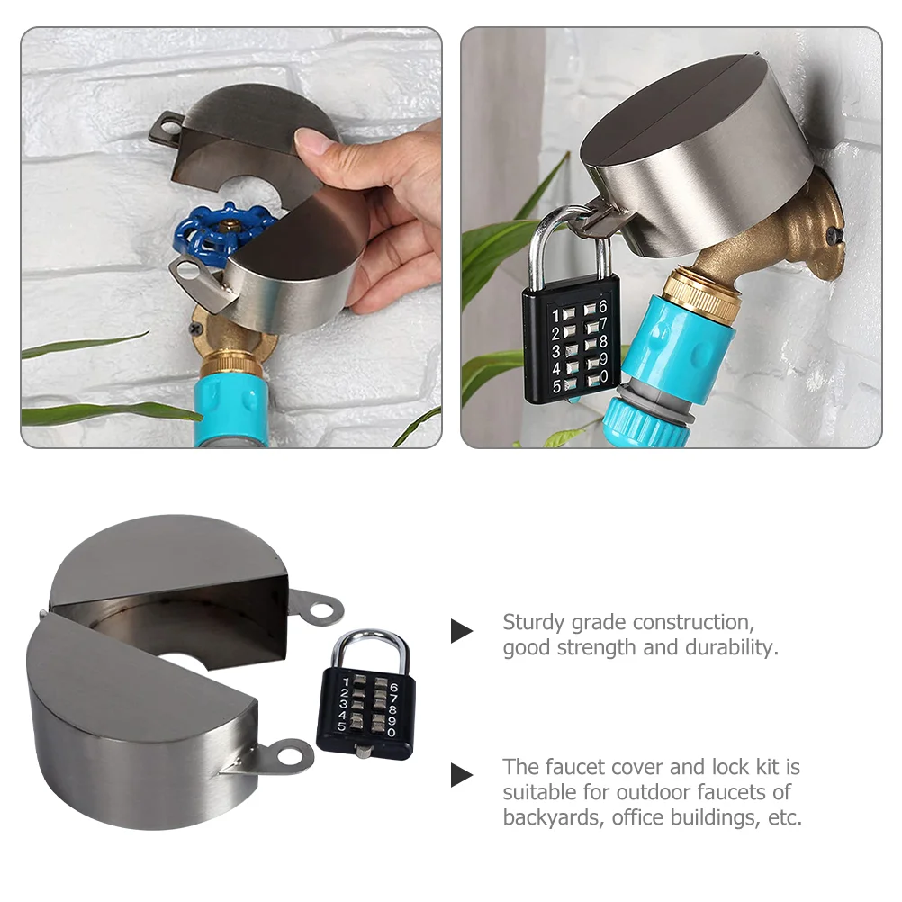 Spigot Cover Faucet Lock Combination Water for Kitchen Protection Cap Outdoor Covers