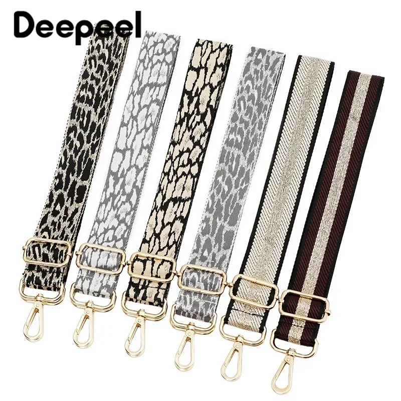 Deepeel 3.8cm Wide Leopard Bags Shoulder Strap Women\'s Bag Accessories Handbag Crossbody Adjustable Jacquard Backpack Straps