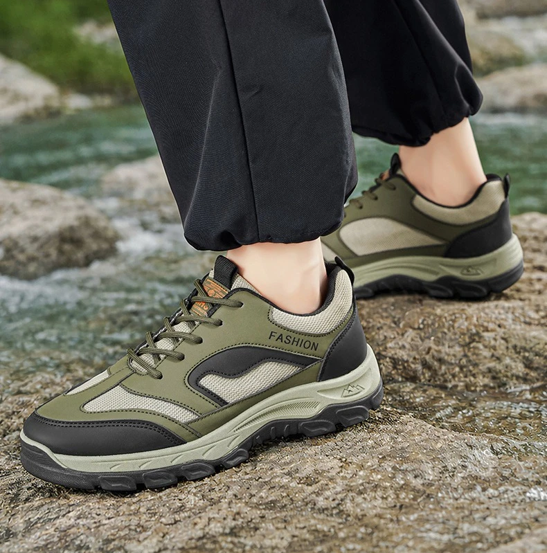 Men Outdoor Hiking Shoes Breathable Mesh Non-slip Trekking Sneakers Male Casual Sports Walking Footwear sneakers men