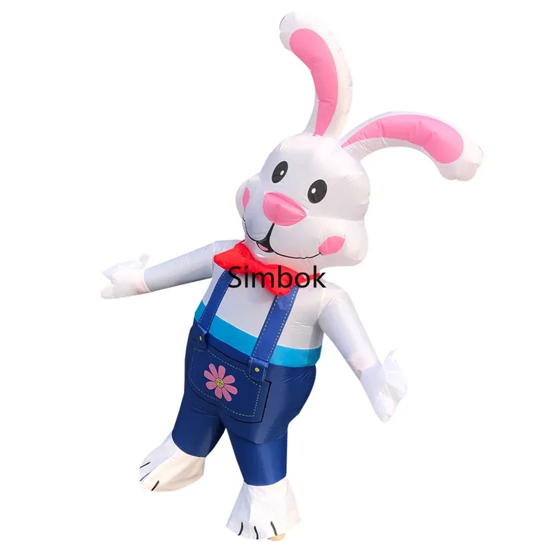 Kostum Cosplay Kelinci Paskah Tiup untuk Dewasa, Dekorasi Panggung Lucu, Kostum Festival Kreatif untuk Pria dan Wanita