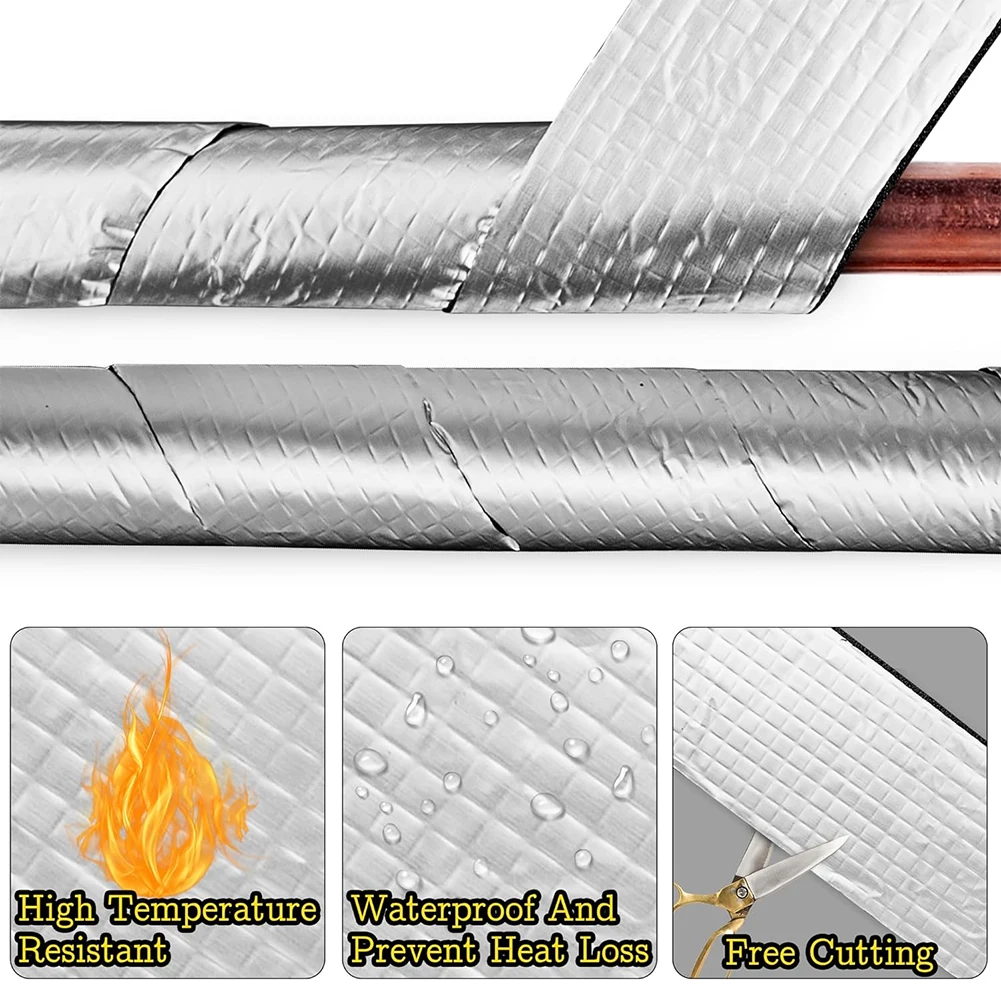 

Pipe Insulation Wrap Tape 2x Premium Thermal Protection for Outdoor Applications Prevents Damage from Freezing