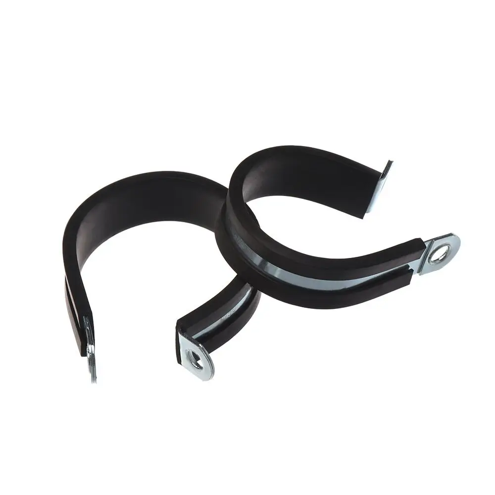 10Pcs Wiring Hose Clamp Rubber Lined P Clips Pipe Cable Mounting Fix Fasteners Hardware Electrical Fittings Cable Organization