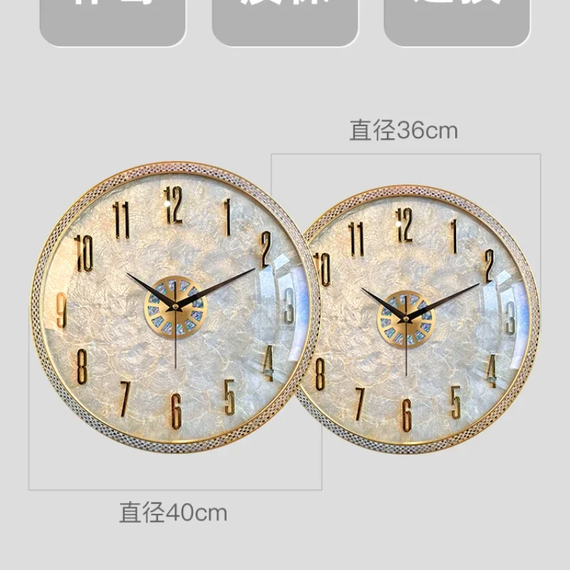 Wall Clock Battery Mechanism Luxury Atmosphere Hanging Watch Living Room Reloj Pared Dining Room Wall Sense Simple Time Clock