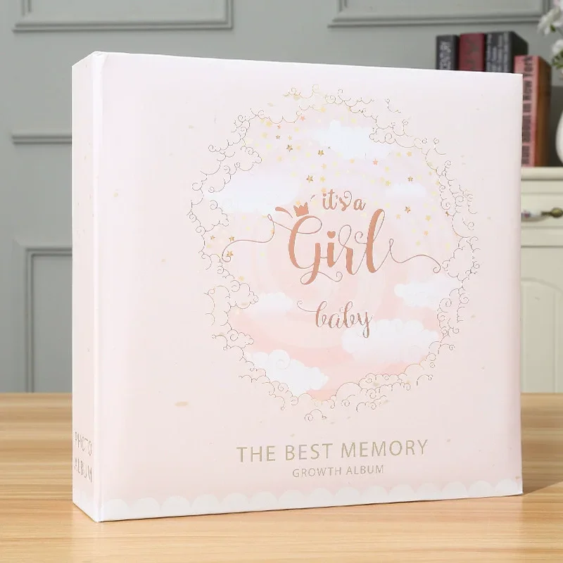 Writable 6 Inch Photo Album Baby Growth Record 200pcs Large Capacity Paper Core Bag Souvenir Collection Home Decor Memory Book