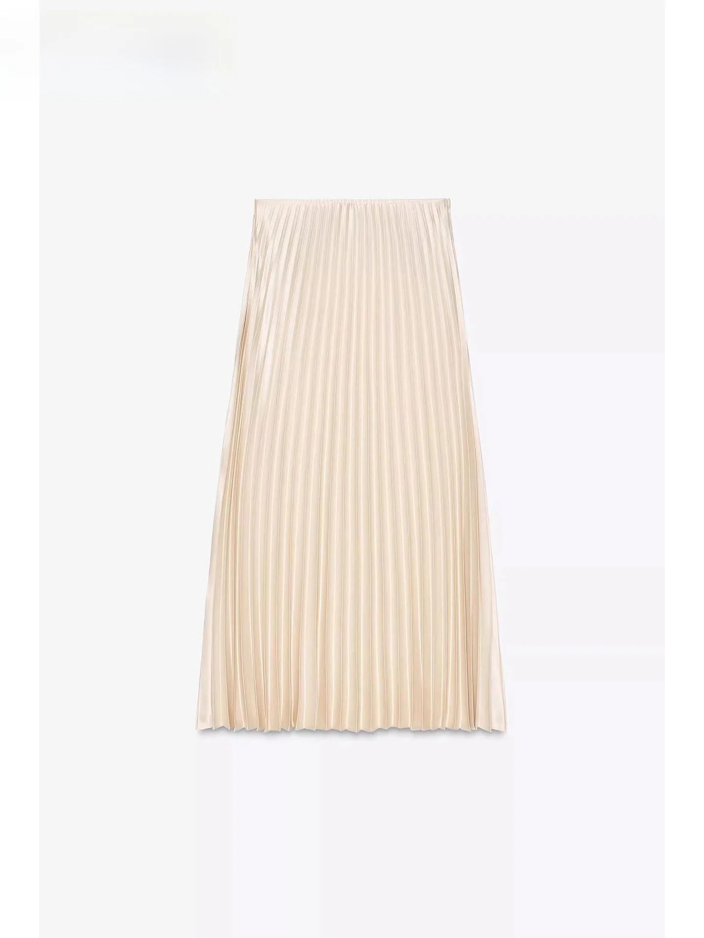 

ZAPRHA 2025 Новая юбка-миди с шелковой атласной текстурой, утягивающая универсальная юбка длиной f 306740, длинное плиссированное платье Ele