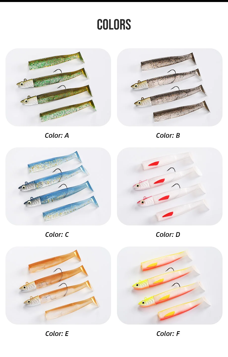 ALLBLUE Tidal Minnow 85mm 15,8g Schwarzer Weicher Angelköder Paddle Tail Jig Head Vinyls Vibration Künstlicher Köder Salzwasser-Ausrüstung – Detail 8