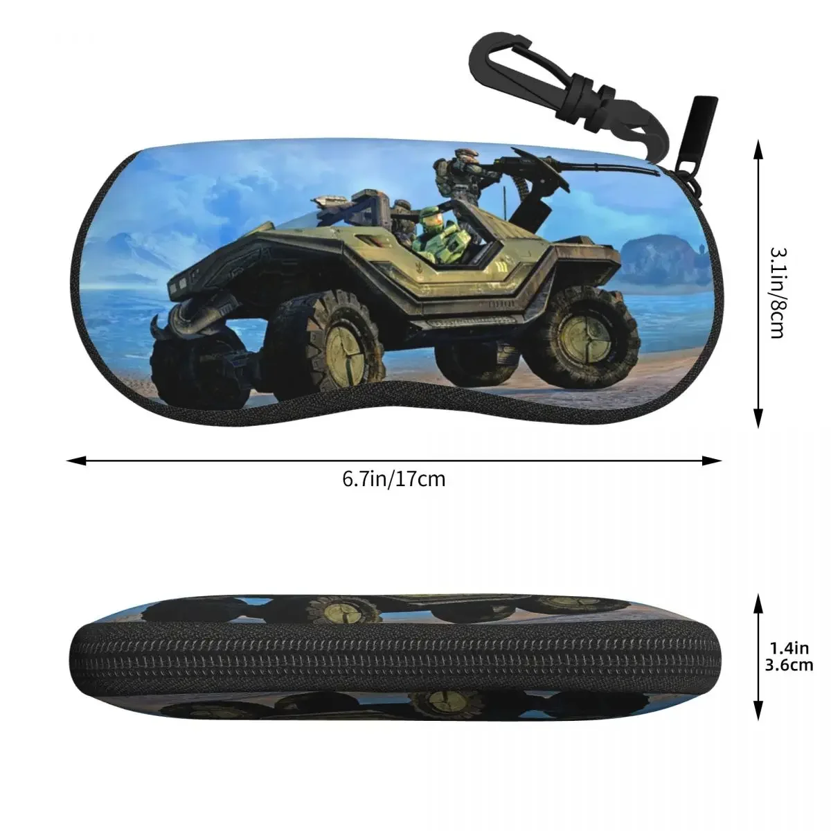 Master Chief 2 Shell Glasses Case Portable Sunglasses Box Women Men Soft Eyeglasses Bag Pouch