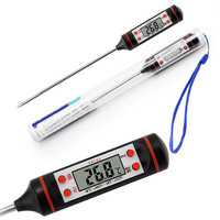 Professional Digital Kitchen Thermometer Barbecue Water Oil Cooking Meat Food Thermometers 304 Stainless Steel Probe Tools