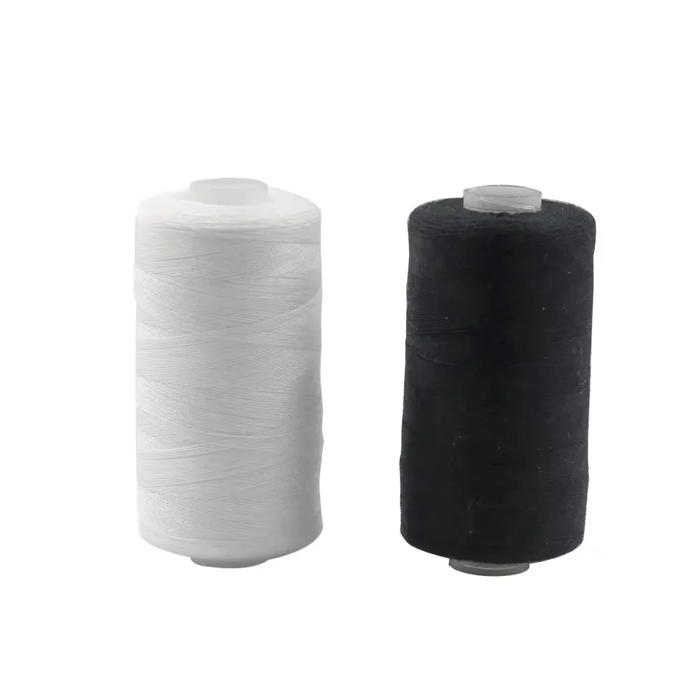 2Pcs 500M Sewing Thread Polyester Thread Set Strong And Durable Black White Sewing Threads For Hand Machines