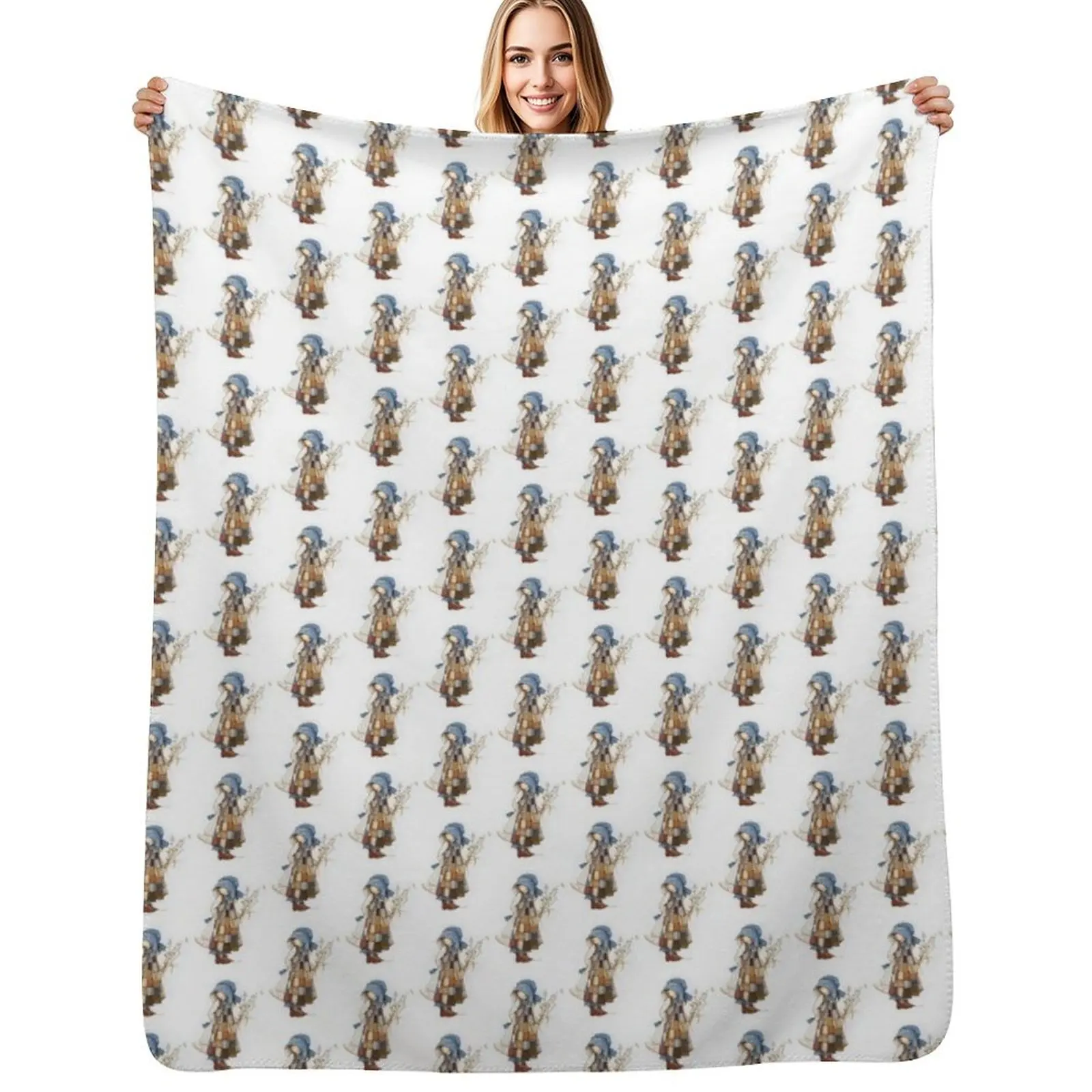 Classic Holly Hobbie Image Throw Blanket Luxurious Soft Fuzzy Blanket for Sofa Bed