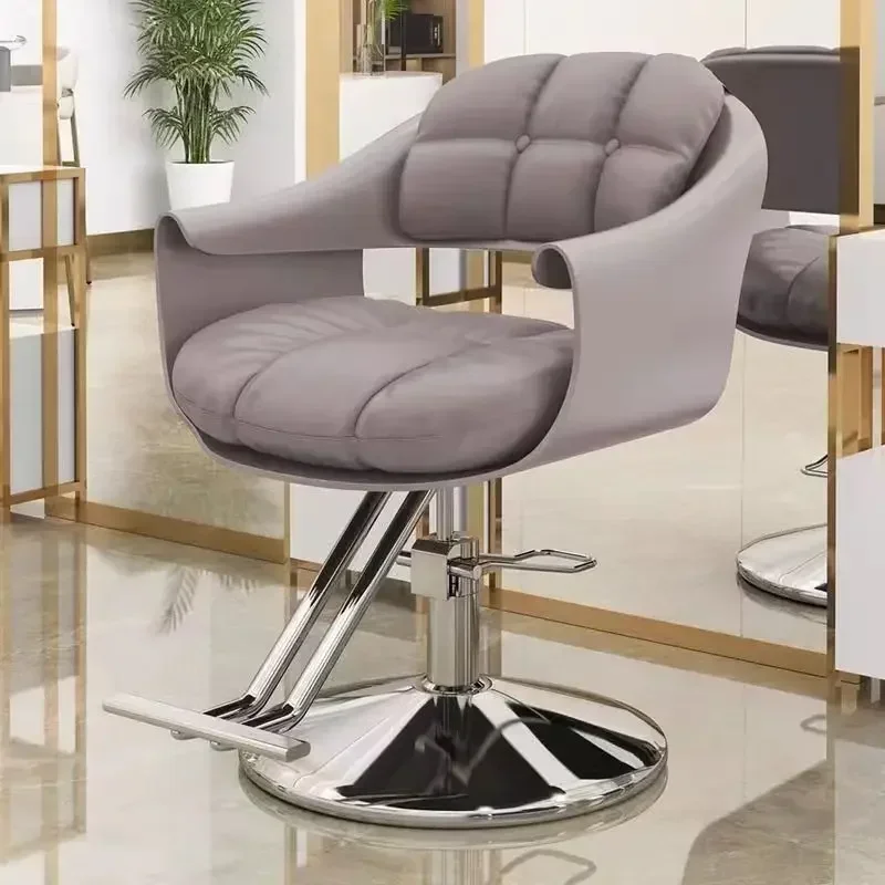 Luxury Beauty Salon Barber Chair with Rotating  Footrest  Hairdressing Chair Height Adjustable